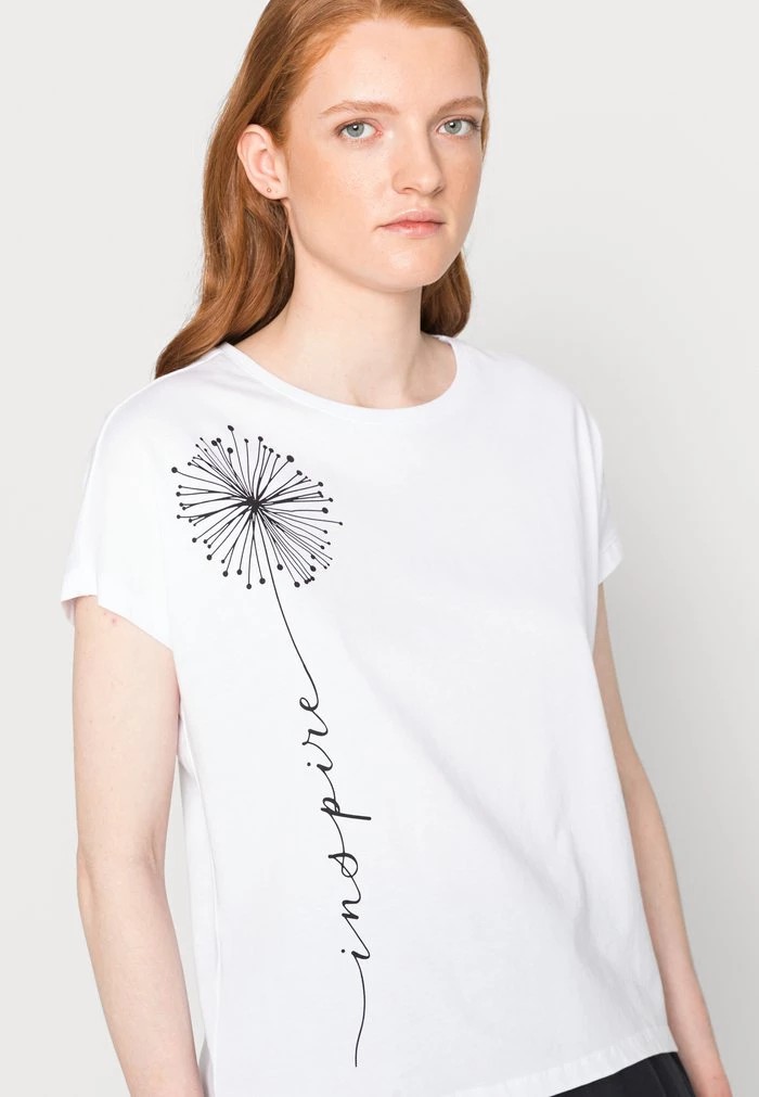 T-Shirt ANNA FIELD Anna Field Print T-shirt Blanche Femme | WQQ-3740232